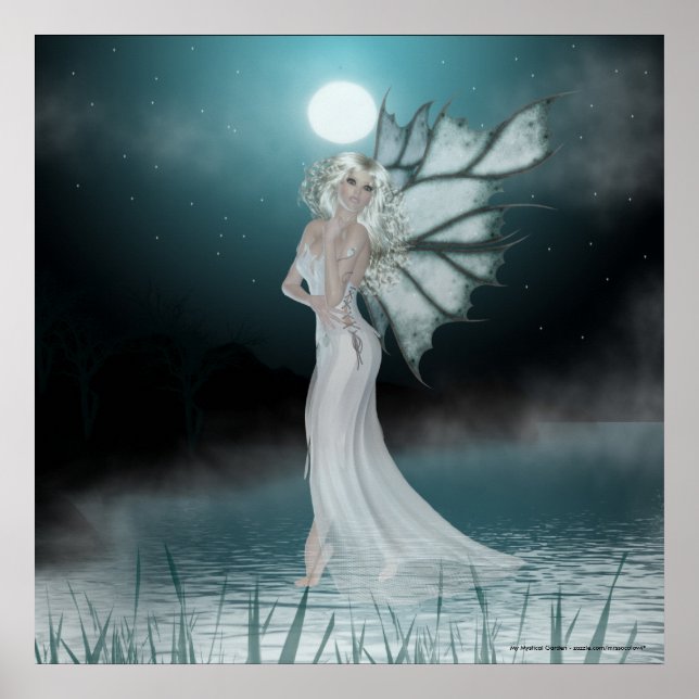 Sie läuft auf Wasser - Fantasy-Fee Print/Poster Poster (Vorne)