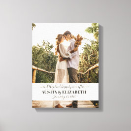 Sie lebten glücklich, je nachdem, wie die Hochzeit Leinwanddruck