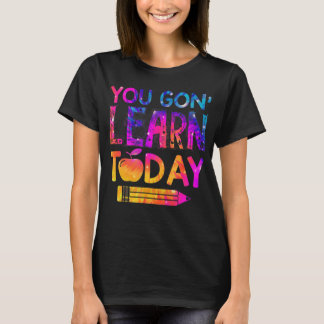 Sie lernen heute Spaß Lehrer Gefärbte Krawatte zur T-Shirt