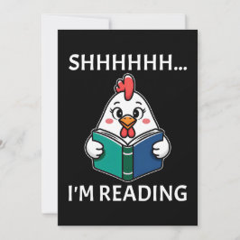 Sie lese gerade Buch Reading Chicken Book Lover