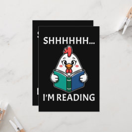 Sie lese gerade Buch Reading Chicken Book Lover
