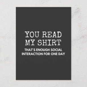 Sie lesen meine, dass genug soziale Interaktion Postkarte