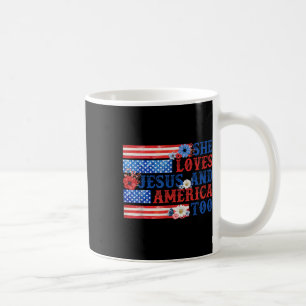 Sie Liebe Jesus und Amerika zu Christliche Flagge Kaffeetasse