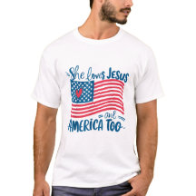 Sie Liebe Jesus und Amerika zu Flaggen Christlich 