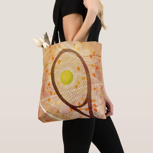 sie Liebe Tennisfrauentasche mit individuelle Name Tasche (Von Nahem)