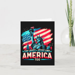 Sie Lieben Jesus und Amerika zu Amerika Flag 4. O Karte