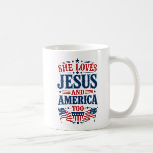 Sie liebt Jesus und Amerika auch Kaffeetasse