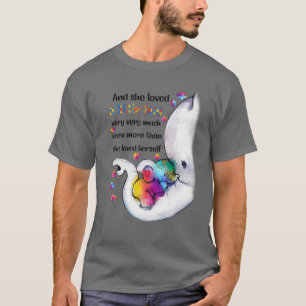 Sie liebte ein kleines Junge sehr viel Autismus Be T-Shirt