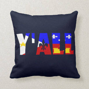 Sie Louisiana-Lilie Cajun akadische Flagge Kissen