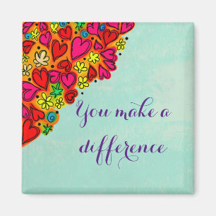 Sie machen Herzen eines Unterschiedgekritzels Magnet