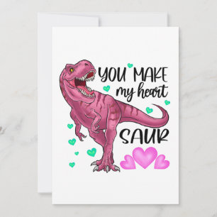 Sie machen mein Herz Saur Dinosaurier Valentinstag Feiertagskarte