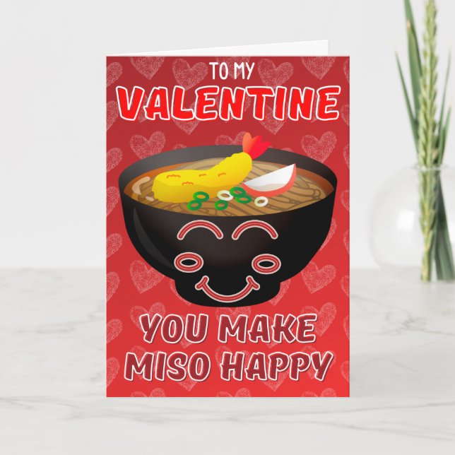 Sie machen Miso Happy Funny Valentine Card Karte (Vorderseite)