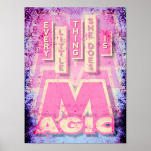 Sie macht Magie Vintag Poster