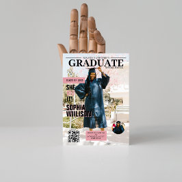 Sie machte es qu-Foto-Zeitschrift Abschluss Einladung