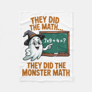 Sie machten Monster-Mathematik-Lehrer-Halloween-Ko Fleecedecke