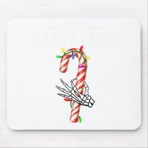 Sie mag mein Zuckerstangen-Skelett-Paar-Weihnachte Mousepad