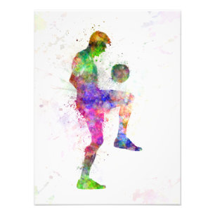 sie man football zu player zu soccer fotodruck