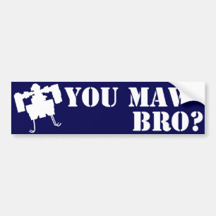 Sie MAV Bro? Autoaufkleber im Blau