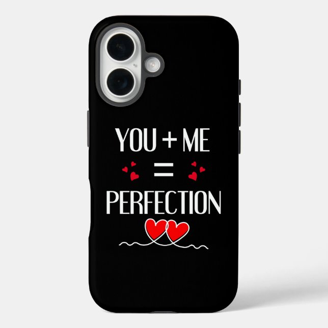 Sie + Me = Perfektion - Niedliches Couple Design iPhone 16 Hülle (Rückseite)