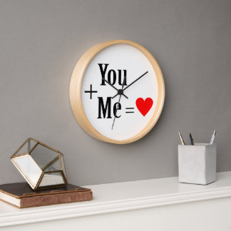 Sie + Me = Tasse der Liebe Uhr