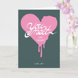 Sie meinen Valentinstag Herzkarte (PINK) Karte