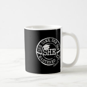 Sie meisterte es meistern Degree Abschluss Retro C Kaffeetasse