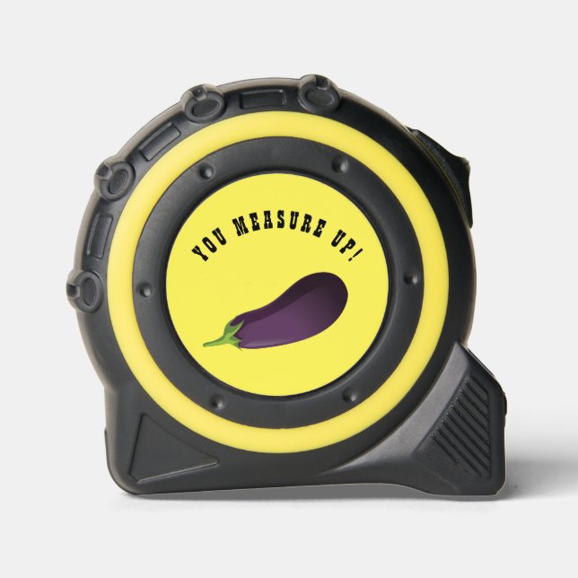 SIE MESSEN DIE FUNNY EGGPLANT MAßBAND (Vorderseite)