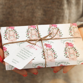 Sie mit Liebe und Papiertüchern duschen Geschenkpapier Set