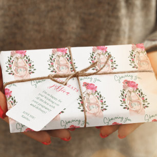 Sie mit Liebe und Papiertüchern duschen Geschenkpapier Set