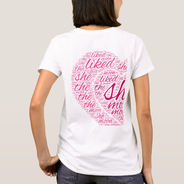 Sie mochte den Mond T-Shirt (Rückseite)
