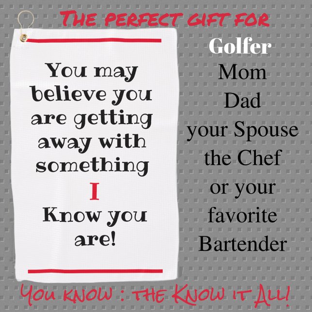 Sie mögen glauben, aber ich kenne Humorvolle Witzi Golfhandtuch (Von Creator hochgeladen)