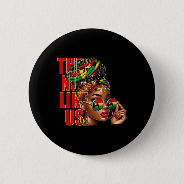 Sie mögen uns nicht Juneteenth 1865 Pride, Black L Button (Vorderseite)
