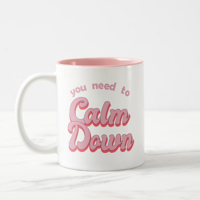 Sie müssen den Retro-Stil beruhigen Zweifarbige Tasse (Links)