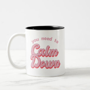 Sie müssen den Retro-Stil beruhigen Zweifarbige Tasse