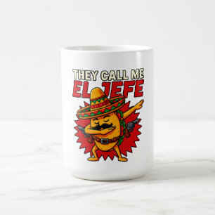 Sie nennen mich El Jefe Taco Funny Boss Cinco De M Kaffeetasse