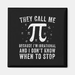 Sie nennen mich Pi Symbol Pi Day Niedlich Funny Gr Magnet