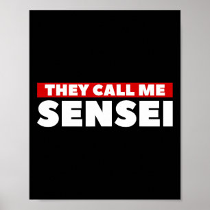 Sie nennen mich Sensei Martial Arts Karate Poster
