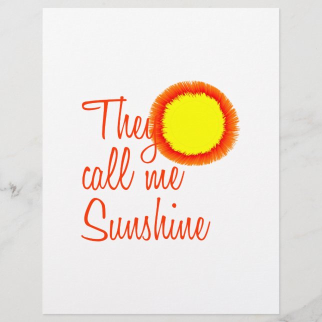 Sie nennen mich Sunshine (Vorderseite)