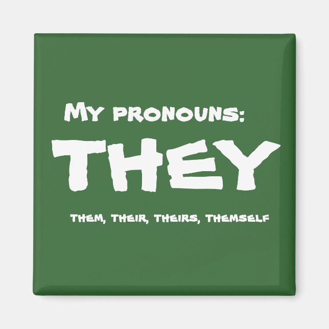 Sie oder Custom Pronoun Magnet (Vorne)
