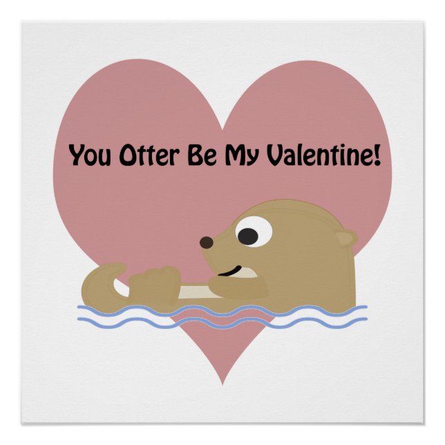Sie Otter Sein Mein Valentin Poster (Vorderseite)