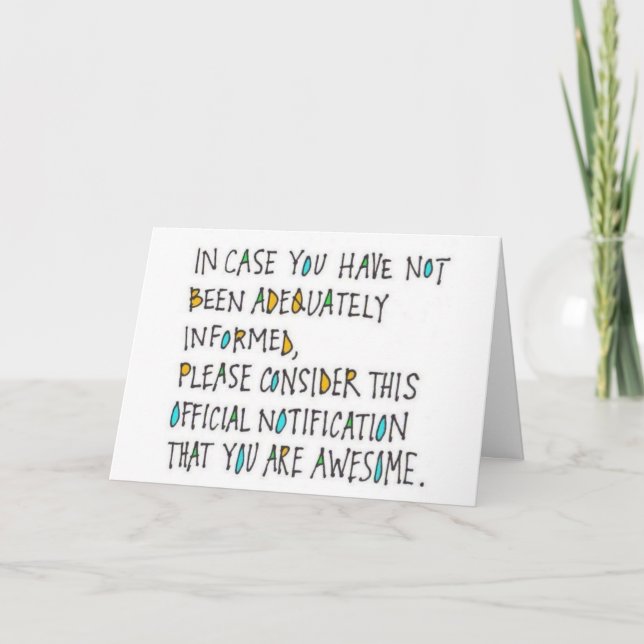 *****SIE****** ***PHANTASTISCH********** FEIERTAGSKARTE (Vorderseite)