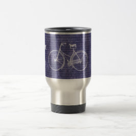 Sie plus Fahrrad entsprechen dem glücklichen Reisebecher