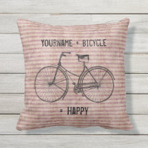 Sie plus Fahrrad entsprechen glücklichem antikem