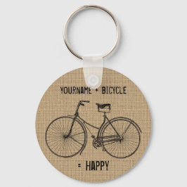 Sie plus Fahrrad sind gleich glücklicher natürlich Schlüsselanhänger