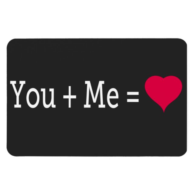 Sie plus ich sind gleich Herz — 4x6 Magnet (Horizontal)