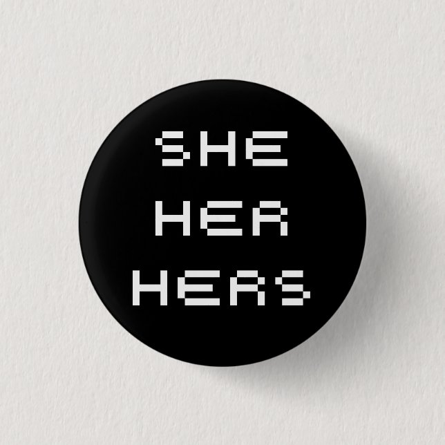 sie Pronomina Button (Vorderseite)
