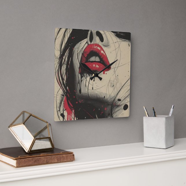 Sie Quadratische Wanduhr (Büro)