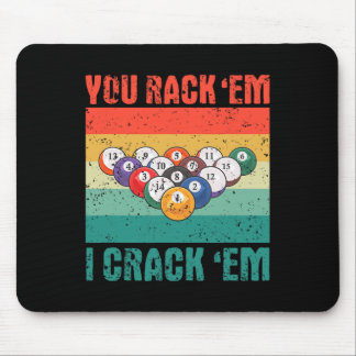 Sie Rack em I Crack em Funny Pool Billards Player Mousepad