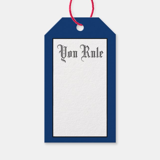 "Sie regeln" Geschenkanhänger (Vorderseite)
