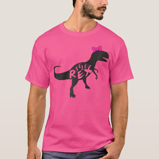 Sie rex Dinosaurier Shirt für Frauen und Mädchen (Vorderseite)